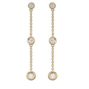 Earrings in Yellow Gold set with Diamonds